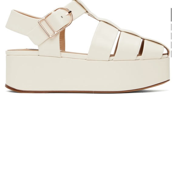 Gabriela Hearst Off-White Mila Plateau Sandals Size 39 WORN ONCE - Picture 2 of 6